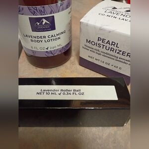 Lavender body lotion,Lavender rollerball,pearl moisterizer,Colorado Mountain Lav